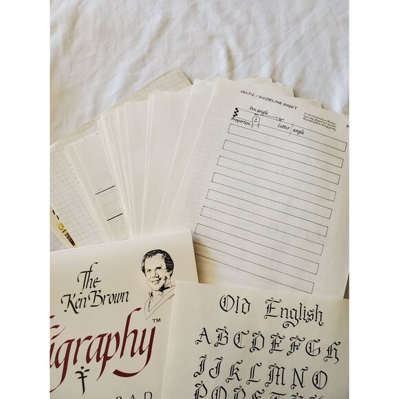 Ken Brown Calligraphy Practice Pad 8.5x11" With Additional Styles On More Sheets - Picture 3 of 7